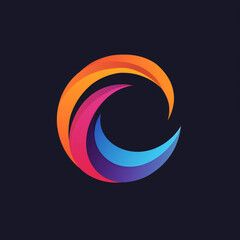 Vibrant Circular Logo with Colorful Gradient for Creative Media and Marketing Agencies
