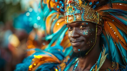 Carnival in Rio de Janeiro with fantastical costumes and dances.