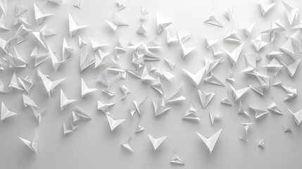 white origami background
