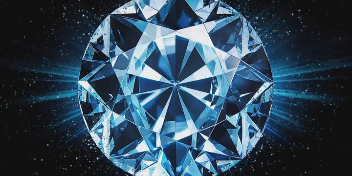 Beautiful blue Dimond dispersion the light