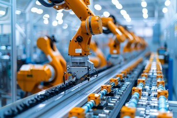 Automated Factory Floor with IoT-Connected Robots

