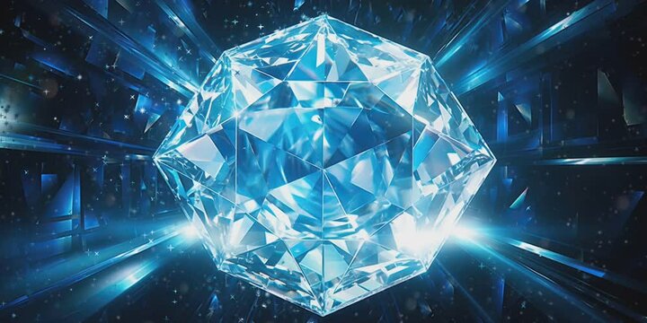 Beautiful blue Dimond dispersion the light