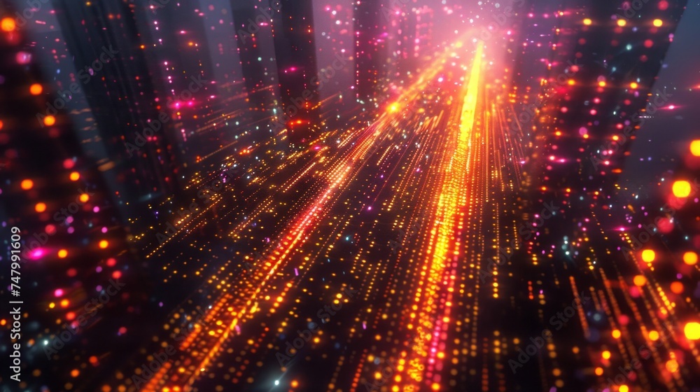 Poster abstract background filled with binary code, representation of the digital world's foundational lang