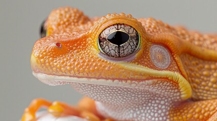 close-up of frog, contrasting white background, vivid detail, sleek, focused, natural light, AI Generative