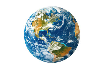 vibrant earth from space, isolated on transparent background