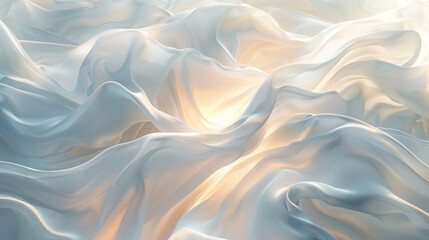 Ethereal waves of light evoking simplicity and sophistication in product presentations.  - obrazy, fototapety, plakaty