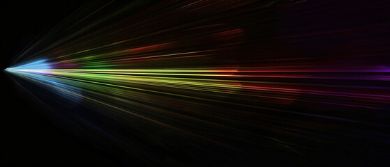abstract wallpaper of Raulince Dark black background with a color light leak ray 