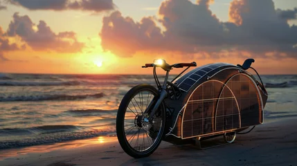 Fototapete Solar powered e bikes transportation © Gefer