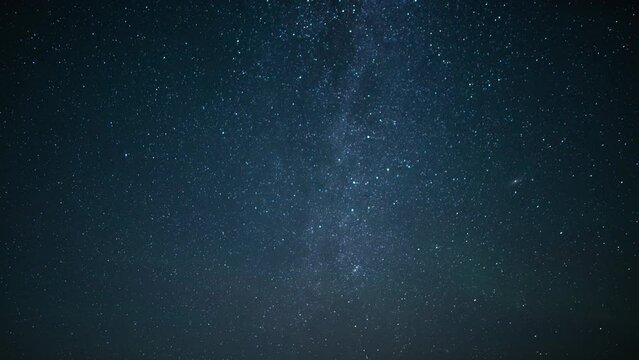 Perseid Meteor Shower Airglow and Milky Way Galaxy 24mm North Sky Above Sierra Nevada Mts California USA Time Lapse