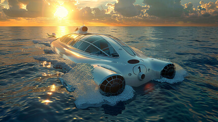 Solar powered personal submarines transportation