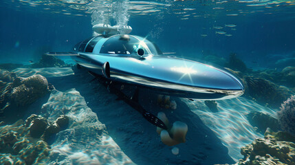 Solar powered personal submarines transportation