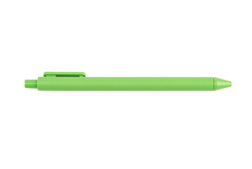 Plastic ballpoint pen isolated on white background.