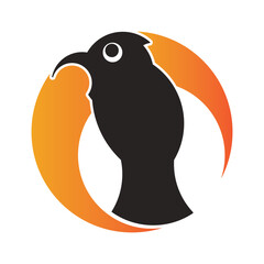 Beautiful bird icon