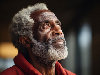 Old African face of a man