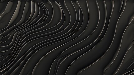 Elegant Black Wave Texture: Abstract Design with Mesmerizing Curves for Backgrounds
