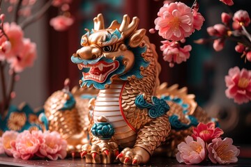 Fototapeta premium The Festive Joy of Chinese New Year: The Magic of Tradition and Culture Under the Lunar Calendar