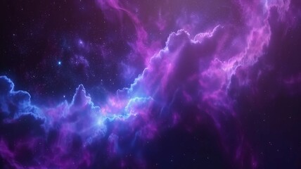 Vibrant Cosmic Nebula Purple and Blue Starry Space Background for Science and Fantasy Concepts