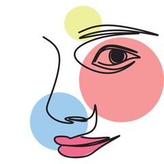 Fototapeta premium Woman drawing art vector illustration