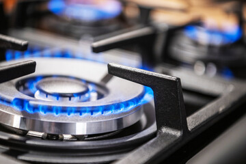 Burning Propane Gas Stove Kitchen - 748005039