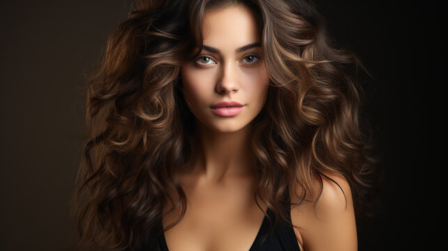 Beautiful hair woman long smooth hairstyle beauty