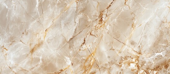 Detailed close-up view of a beige marble surface, showcasing unique patterns and textures suitable for interior floor and wall design with ceramic granite tiles.