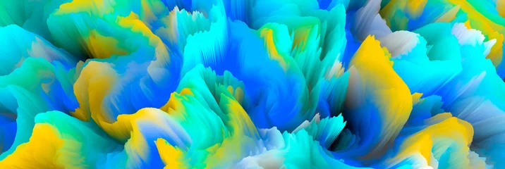 Foto op Plexiglas Magical world. Colorful abstract fantasy background, surreal dreamy landscape. 3d illustration © soso