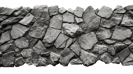 Dark Stone Pavement Texture - Urban Grit and Texture Isolated On PNG OR Transparent Background.