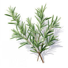 Obraz premium rosemary on white background