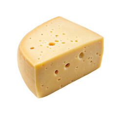 Piece of cheese isolated on Transparent background.