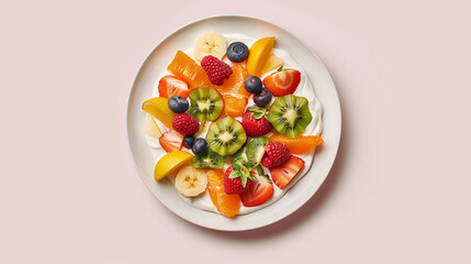 Plate of fruit salad