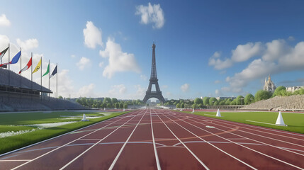 Olympic Games in Paris. Generative AI - obrazy, fototapety, plakaty
