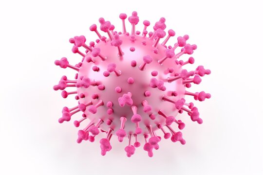 a pink object with many small spikes