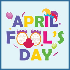 Vector illustration April Fool Day Editable Post Banner Template