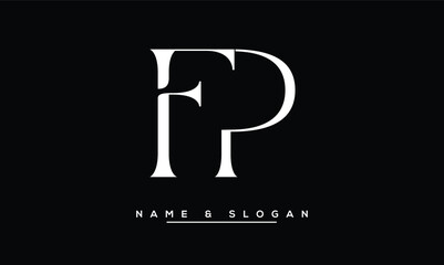 FP,  PF, F,  P  Abstract  Letters Logo Monogram