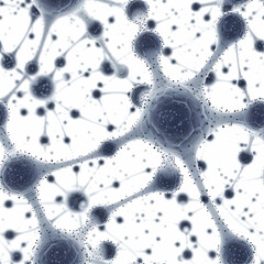 white neuronal network as a seamless Tile pattern, ai generated