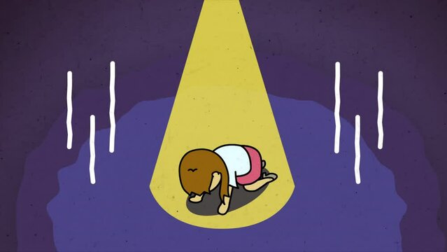 女性OLの絶望のイメージカット4種セット（ガーン・くやしい・不採用・文字なし）