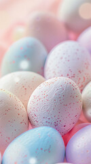 Pastel Easter eggs background