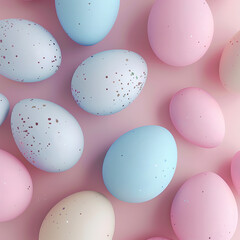 Easter eggs on a pink background.