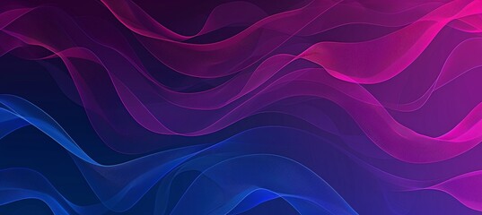 Elegant abstract blue and purple waves on dark background for modern graphic design projects