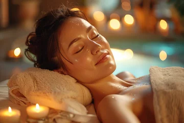 Papier Peint photo Spa Asian massage spa natural organic beauty treatment