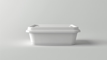 Fototapeta na wymiar white plastic container mock up isolated on white background
