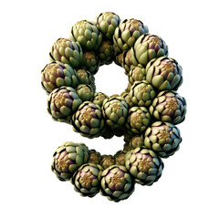 Obraz premium Isolated 3D Number on a Clear PNG Canvas Generative AI