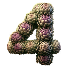 Fototapeta premium Isolated 3D Number on a Clear PNG Canvas Generative AI