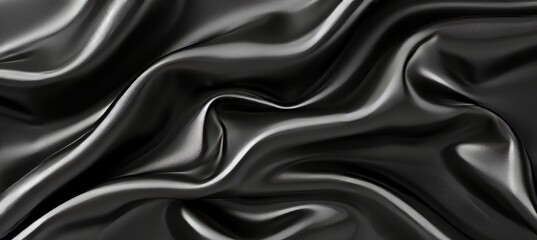 Obraz premium Luxurious black silk background with delicate texture perfect for elegant design projects.