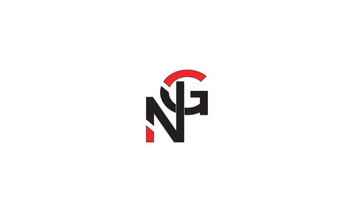  NG, GN , G , N , Abstract Letters Logo Monogram