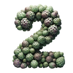 Obraz premium Isolated 3D Number on a Clear PNG Canvas Generative AI