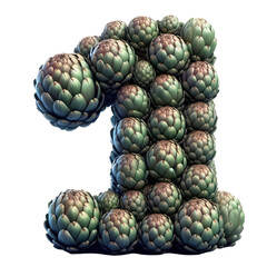 Isolated 3D Number on a Clear PNG Canvas Generative AI