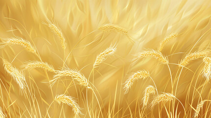 Background of golden ear paddy