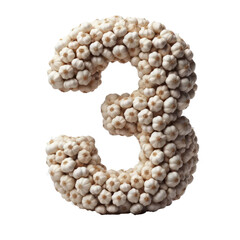 Obraz premium Isolated 3D Number on a Clear PNG Canvas Generative AI