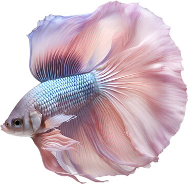 Siam betta fish, Watercolor painting of Siam betta fish.